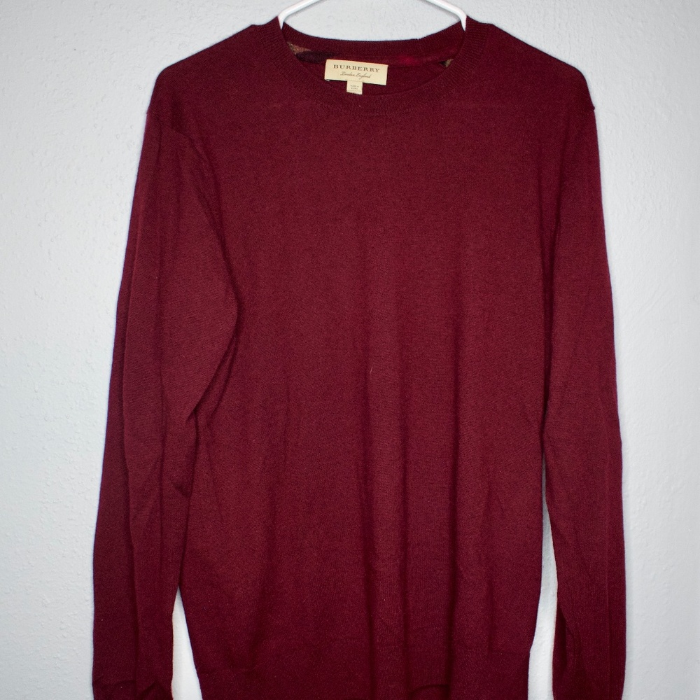 Burberry Cashmere Sweater Burgundy